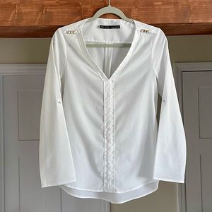 Zara Tab Sleeve Top Size XS